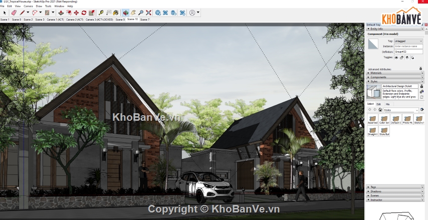 nghỉ dưỡng file sketchup,nhà nghỉ dưỡng 3d,file 3d nhà nghỉ dưỡng,model sketchup 3d nhà nghỉ dưỡng